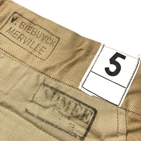 1950's French Army Chino Short Pants Deadstock