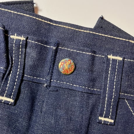 1950's RED SNAP Denim Trousers Deadstock