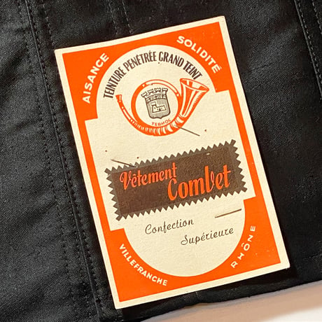 1940's〜 Vetement Combet Black Moleskin Jacket Deadstock
