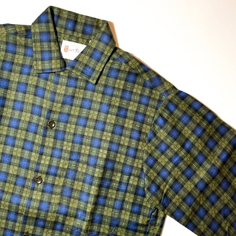 1960's Sport Shirt Flannel L/S Shirt Deadstock