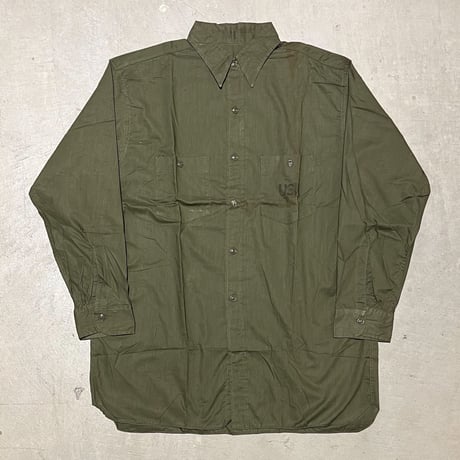1940's US.NAVY N-3 Poplin L/S Shirt Deadstock