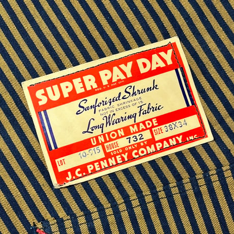 1940's〜 SUPER PAY-DAY Whizit Overall Deadstock