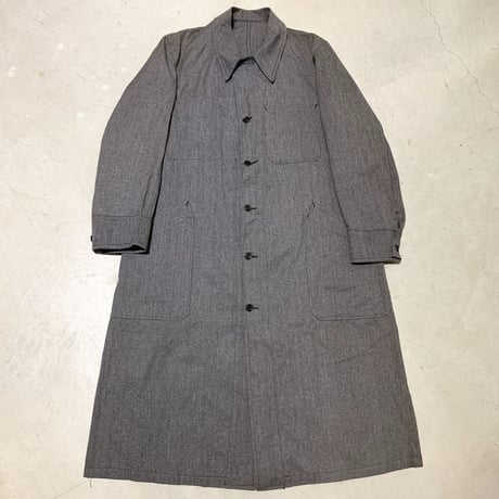 1950's French Military Black Chambray Atelier Coat Deadstock