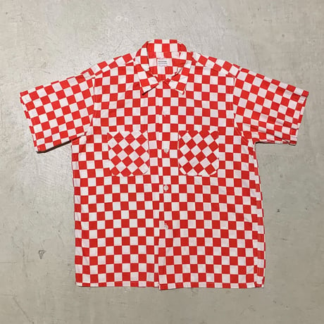 1950's〜 Unknown Checkered Flag Pattern S/S Shirt