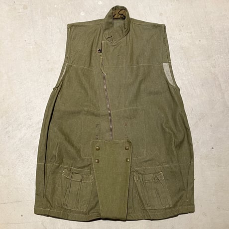 1940's British Military Green Denim Vest
