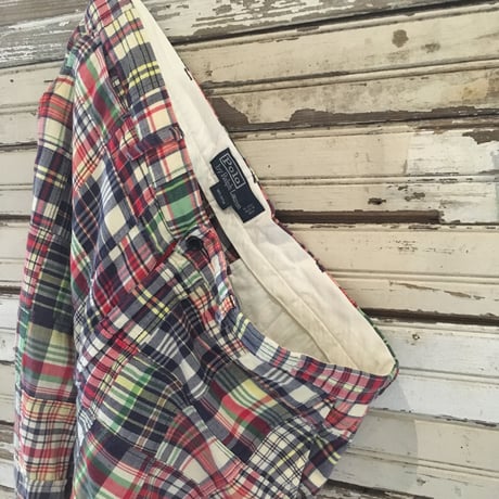 1990〜00's Polo by Ralph Lauren Indian Madras Patchwork Trousers