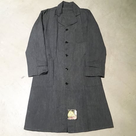 1950's Le Bucheur d'Armentieres Black Chambray Atelier Coat Deadstock