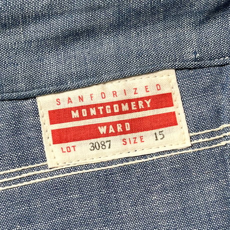 1940's〜 MONTGOMERY WARD Chambray S/S Shirt Deadstock