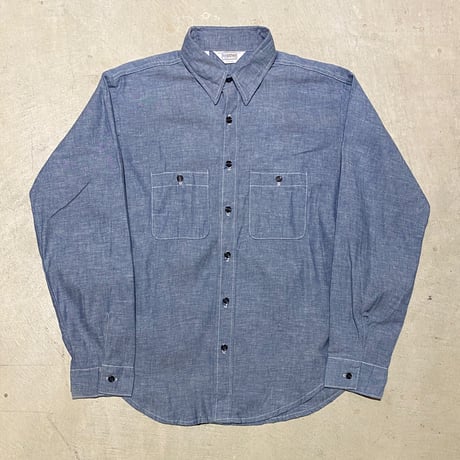 1980's FIVE BROTHER Chambray L/S Shirt