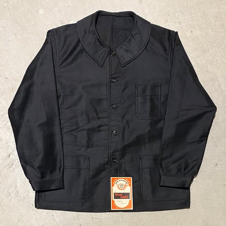 1940's〜 Vetement Combet Black Moleskin Jacket Deadstock