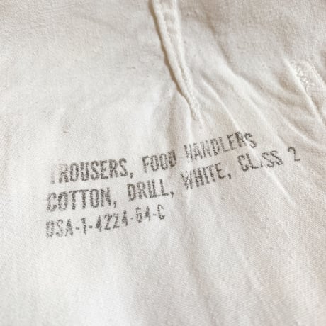 1960's US.ARMY Foodhandler Trousers