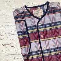 1960's DONEGAL Indian Madras Henleyneck S/S ShirtDeadstock