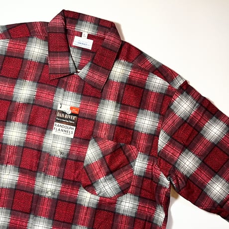 1960's DAN RIVER Flannel L/S Shirt Deadstock
