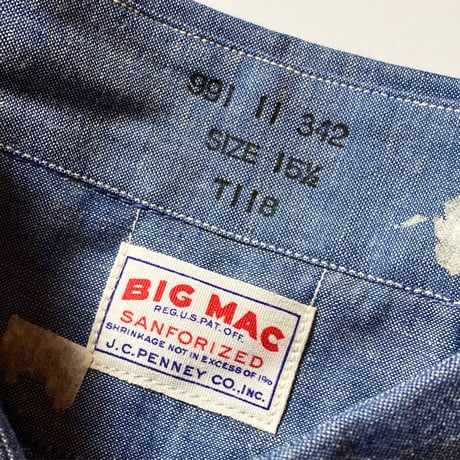 1950's BIG MAC Chambray L/S Shirt Deadstock