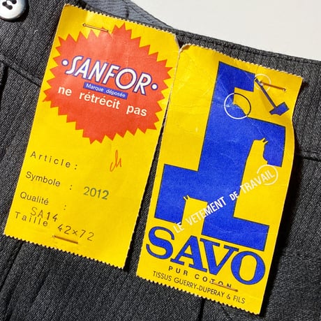 1940's SAVO Gray Pique Trousers Deadstock