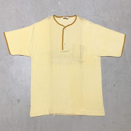 1960's HANES Pile Henleyneck S/S Shirt Deadstock