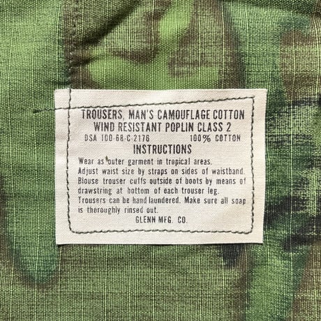 1960's US.ARMY ERDL Jungle Fatigue Trousers
