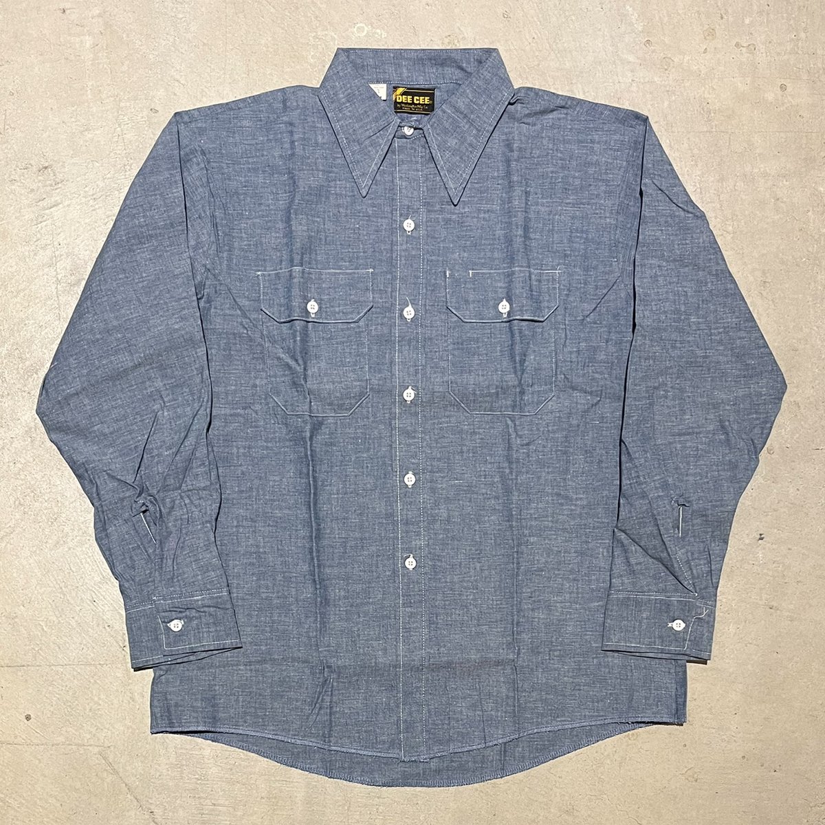 DEE CEE CHAMBRAY S/S SHIRT M USA製 USED DEE CEE CHAMBRAY S/S SHIRT M USA製 USED DEE CEE CHAMBRAY S/S