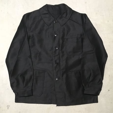 1950's Le Favori Black Moleskin Jacket Deadstock