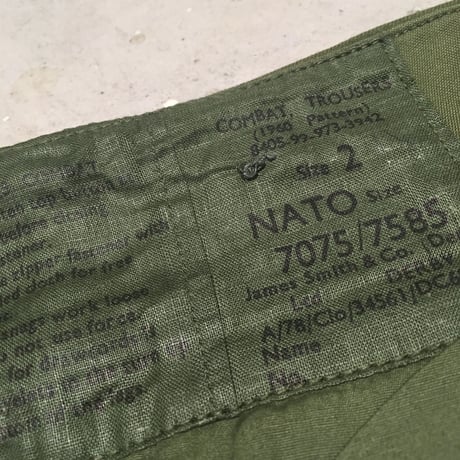 1960's British Army Combat Trousers Deadstock