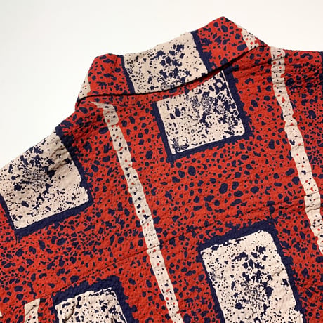 1950's TORSO-TAILORED Seersucker S/S Shirt