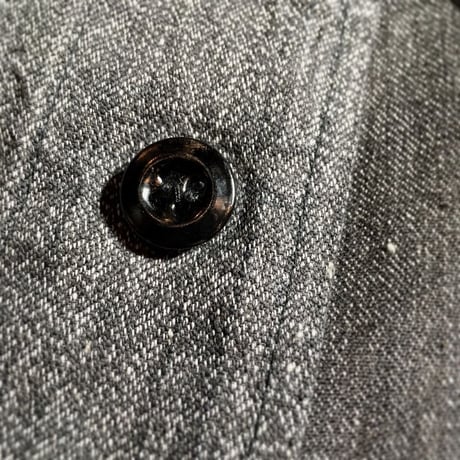 1940's French Unknown Black Chambray Jacket