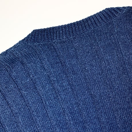 1990's LANDS' END Indigo Cotton Sweater