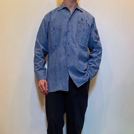 1960's US.NAVY Chambray L/S Shirt