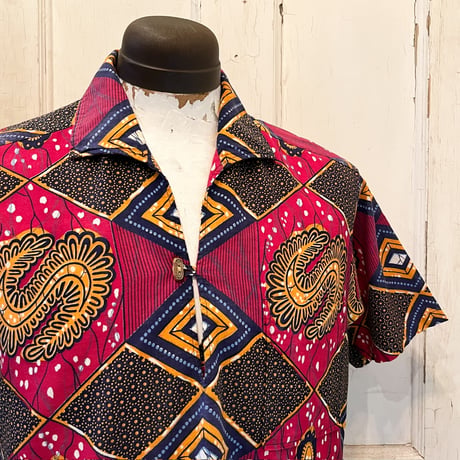 1960's Truval Skipper Pullover Batik S/S Shirt