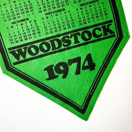 1970's WOODSTOCK Calendar Pennant