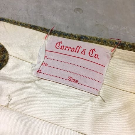 1960's Carrol&Co Wool Tapered Slacks