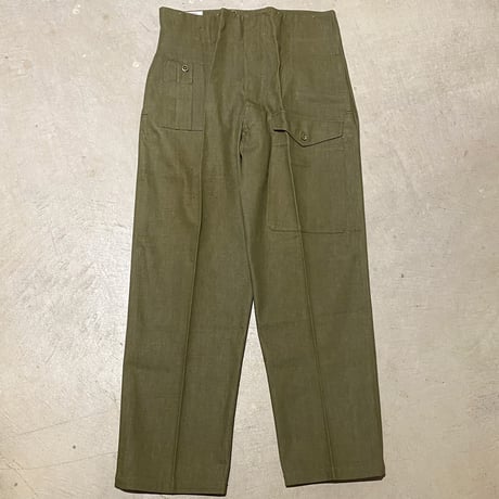 1950's British Army Green Denim Trousers Deadstock