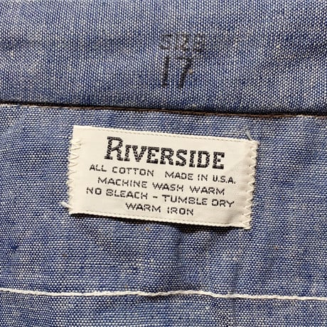 1960's RIVERSIDE Chambray L/S Shirt Deadstock