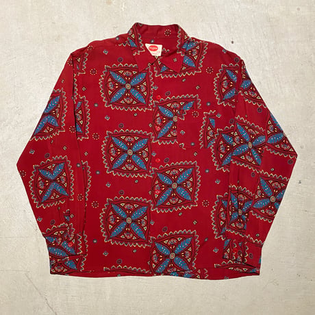 1950's PILGRIM Rayon L/S Shirt