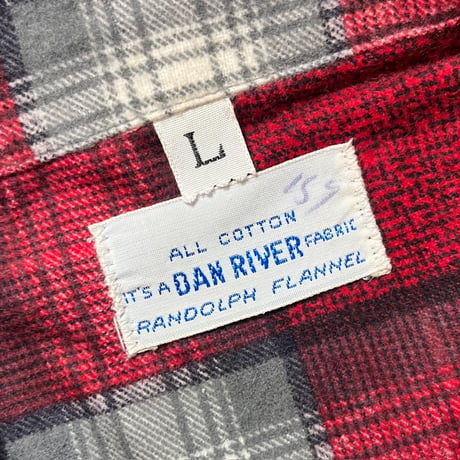 1960's DAN RIVER Flannel L/S Shirt Deadstock