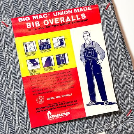 1960's BIG MAC Herringbone Overall Deadstock