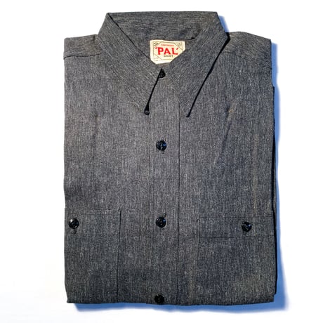 1950's PAL Black Chambray L/S Shirt Deadstock