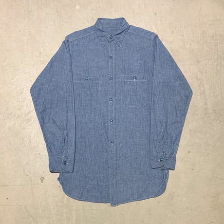1940〜50's US.NAVY Chambray L/S Shirt