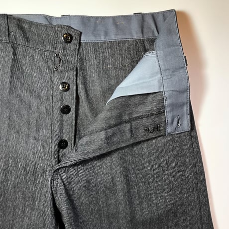 1950's Le Cres Souple Herringbone Stripe Trousers Deadstock