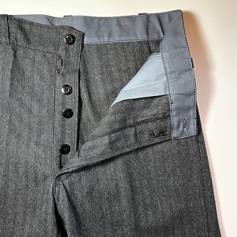 1950's Le Cres Souple Herringbone Stripe Trouse 1950's Le Cres Souple Herringbone Stripe Trouse
