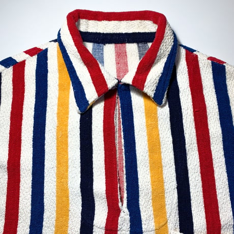 1960's Unknown Pile Skipper Pullover S/S Shirt