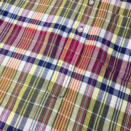 1970's the Narragansett Indian Madras Pullover S/S Shirt