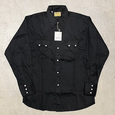 1960's WASHINGTON DEE-CEE Black Western L/S Shirt Deadstock