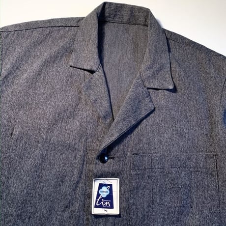 1950's FLEUR BLEUE Black Chambray  Atelier Coat Deadstock