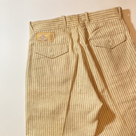 1930's〜 MADE WELL WEAR WELL Cotton Trousers Deadstock