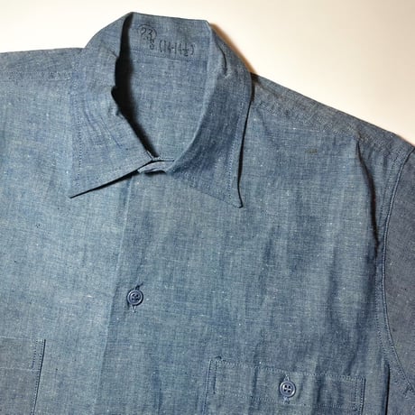 1960's US.NAVY Chambray L/S Shirt Deadstock