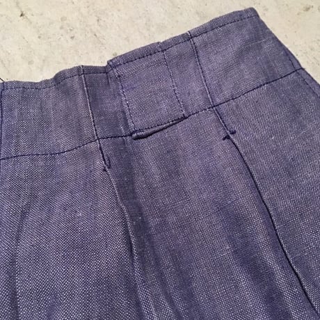 1960's French Navy Linen Short Pants Deadstock
