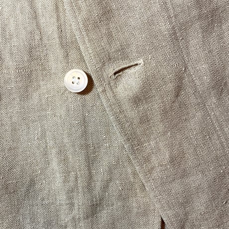 1940's French Unknown Herringbone Linen Jacket