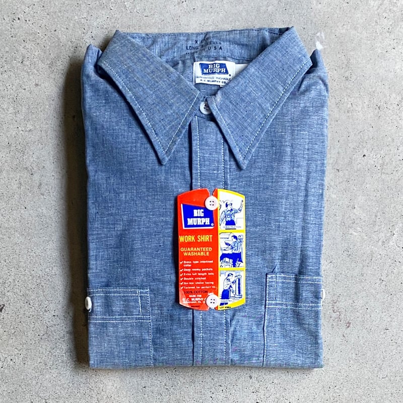 1960〜70's BIG MURPH Chambray L/S Shirt Deadstoc 1960〜70's BIG MURPH Chambray L/S Shirt Deadstoc