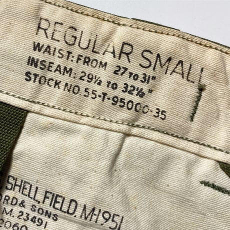 1950's US.ARMY M-51 Field Trousers Deadstock